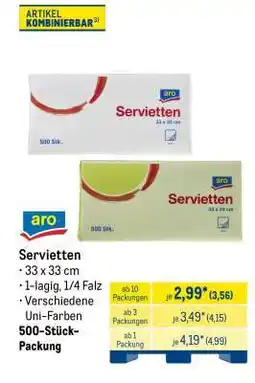 METRO aro Servietten Angebot