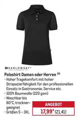 METRO Poloshirt Damen oder Herren Angebot