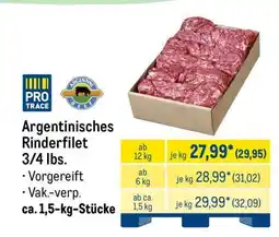 METRO Argentinisches Rinderfilet Angebot