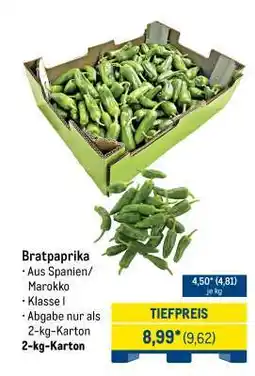 METRO Bratpaprika Angebot