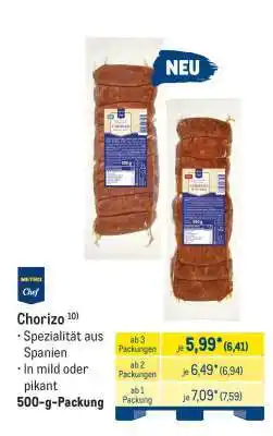 METRO Chorizo Angebot