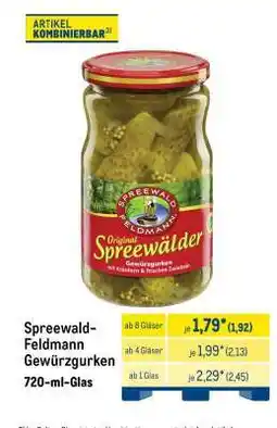 METRO SPREEWALD-FELDMANN Gewürzgurken Angebot