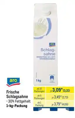 METRO aro Frische Schlagsahne Angebot