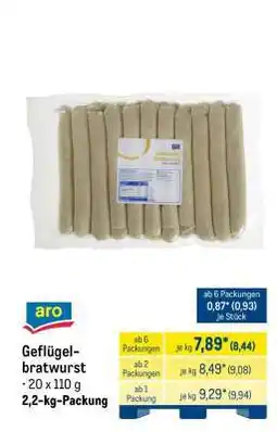 METRO aro Geflügelbratwurst Angebot