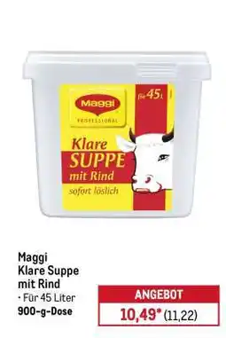 METRO MAGGI Klare Suppe mit Rind Angebot