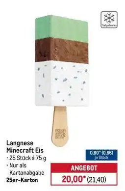 METRO Langnese Minecraft Eis Angebot
