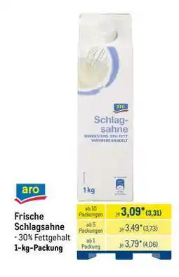 METRO aro Frische Schlagsahne Angebot