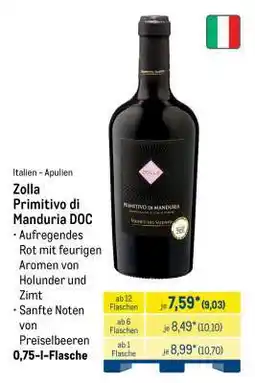 METRO Zolla Primitivo di Manduria DOC Angebot