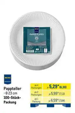 METRO Pappteller Angebot