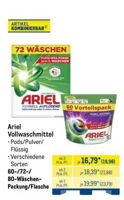 METRO Ariel Vollwaschmittel Angebot