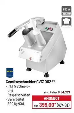METRO Gemüseschneider GVC1002 Angebot
