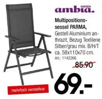 Zurbrüggen Garden Ambia Multipositionssessel Parma Angebot