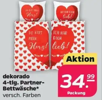 NETTO Dekorado 4 tlg. Partner Bettwäsche Angebot