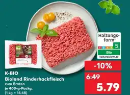 Kaufland K-BIO Bioland Rinderhackfleisch Angebot