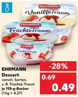 Kaufland EHRMANN Dessert Angebot