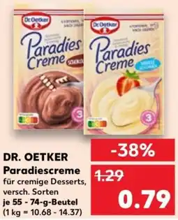 Kaufland DR. OETKER Paradiescreme Angebot