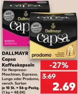 Kaufland DALLMAYR Capsa Kaffeekapseln Angebot