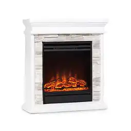 Netto Marken-Discount Nevis Peak Elektrischer Kamin 1800 W Heizfunktion 10 bis 30 °C Fernbedienung Weiß Angebot