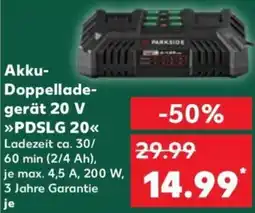 Kaufland PARKSIDE Akku- Doppelladegerät 20 V PDSLG 20 Angebot