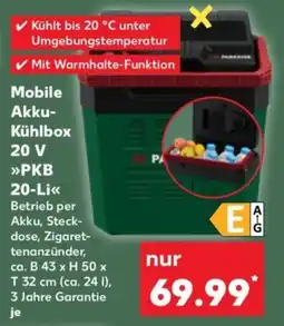 Kaufland PARKSIDE Mobile Akku- Kühlbox 20 V PKB 20-Li Angebot