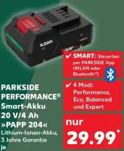 Kaufland PARKSIDE PERFORMANCE Smart-Akku 20 V/4 Ah PAPP 204 Angebot