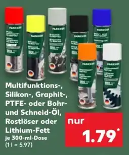 Kaufland Multifunktions-, Silikon-, Graphit-, PTFE- oder Bohr- und Schneid-Öl, Rostlöser oder nur Lithium-Fett Angebot