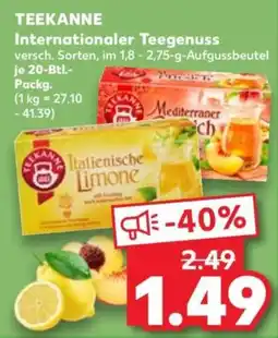 Kaufland TEEKANNE Internationaler Teegenuss Angebot