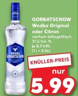 Kaufland GORBATSCHOW Wodka Original oder Citron Angebot