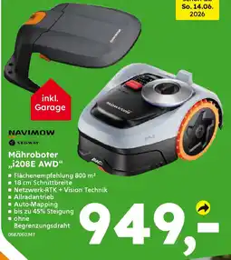 Globus Baumarkt NAVIMOW SEGWAY Mähroboter ,,i208E AWD❝ Angebot