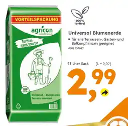 Globus Baumarkt agrícon Universal Blumenerde Angebot