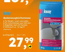 Globus Baumarkt KNAUF Bodenausgleichsmasse Angebot
