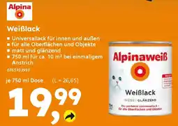Globus Baumarkt Alpina Weißlack Angebot