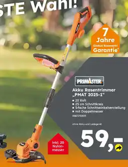 Globus Baumarkt PRIMASTER Akku Rasentrimmer ,,PMAT 2025-1" Angebot