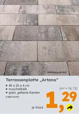 Globus Baumarkt Terrassenplatte „,Artano" Angebot