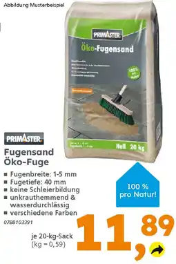 Globus Baumarkt PRIMASTER Fugensand Öko-Fuge Angebot