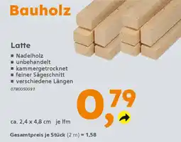 Globus Baumarkt Bauholz Latte Angebot