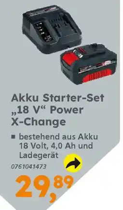 Globus Baumarkt Einhell Akku Starter-Set ,,18 V" Power X-Change Angebot