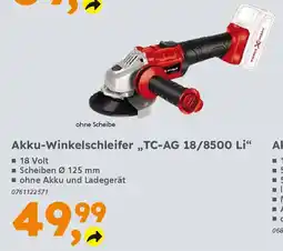 Globus Baumarkt Einhell Akku-Winkelschleifer,,TC-AG 18/8500 Li❝ Angebot