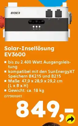 Globus Baumarkt Sun Energy XT Solar-Insellösung EV3600 Angebot