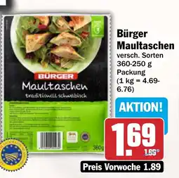 AEZ Bürger Maultaschen Angebot