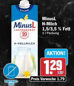 AEZ MinusL Minus H-Milch 1,5/3,5% Fett Angebot