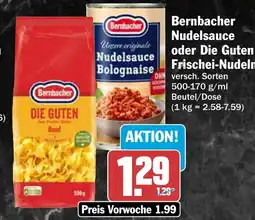 AEZ Bernbacher Nudelsauce oder Die Guten Frischei-Nudeln Angebot