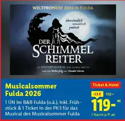 Lidl Musicalsommer Fulda 2026 Angebot
