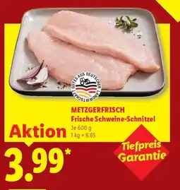 Lidl METZGERFRISCH Frische Schweine-Schnitzel Angebot