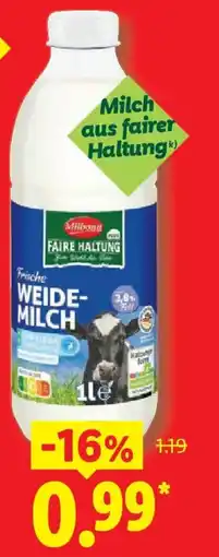 Lidl MILBONA Frische Weidemilch Angebot
