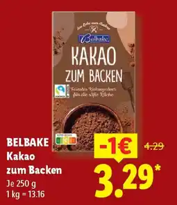 Lidl BELBAKE Kakao zum Backen Angebot