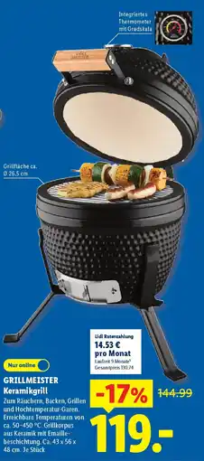 Lidl GRILLMEISTER Keramikgrill Angebot