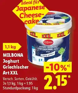 Lidl MILBONA Joghurt Griechischer Art XXL Angebot