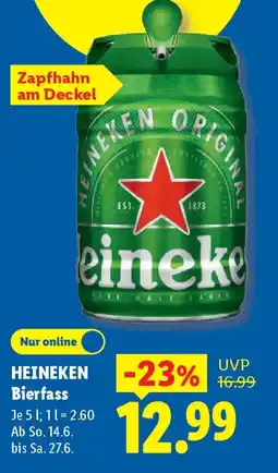 Lidl HEINEKEN Bierfass Angebot