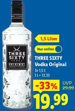 Lidl THREE SIXTY Vodka Original Angebot